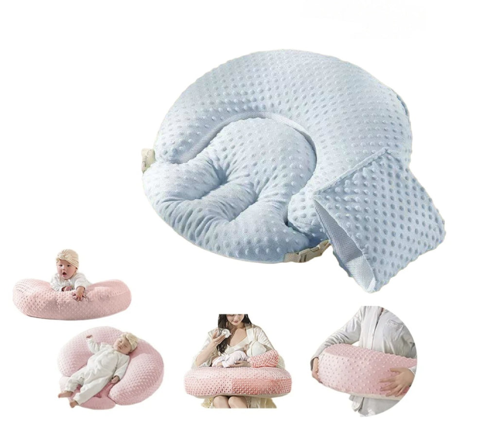 Blue - Breastfeeding, Nursing Pillow, Bottle-Feeding, Maternity Pillow, Versatile Pillow Supportive Aid For Parents