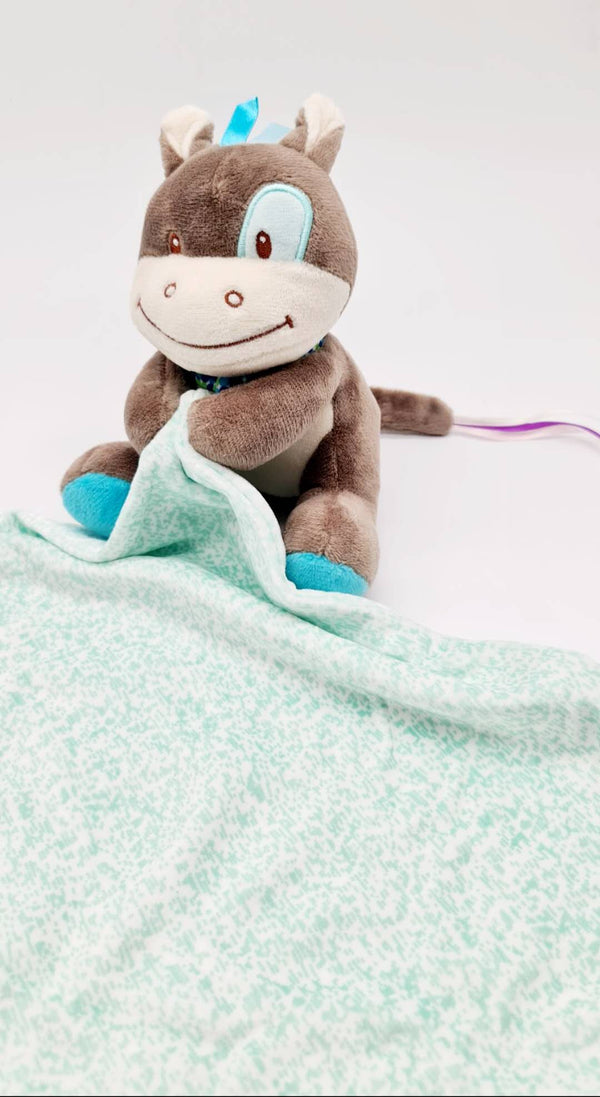 Comfort blanket  - Hippo bear with comfort blanket - 27cm x 25cm