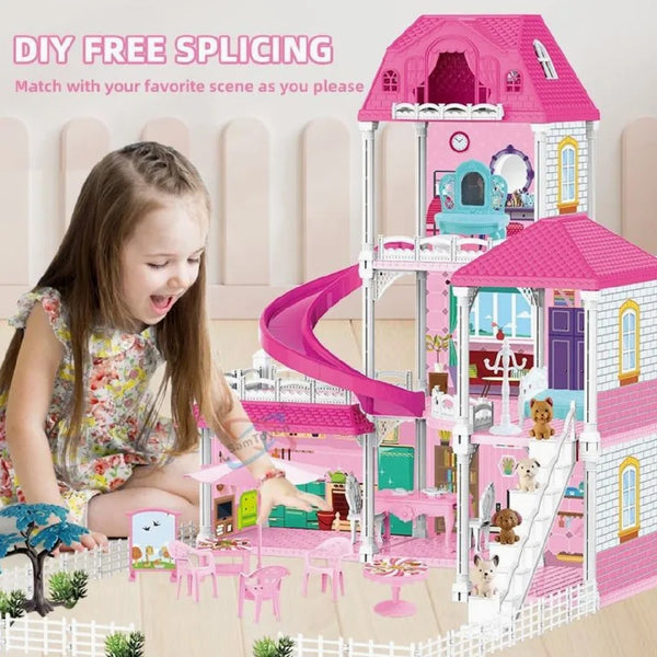 Doll House Playset: Dream House with Furniture for kids aged 3-10