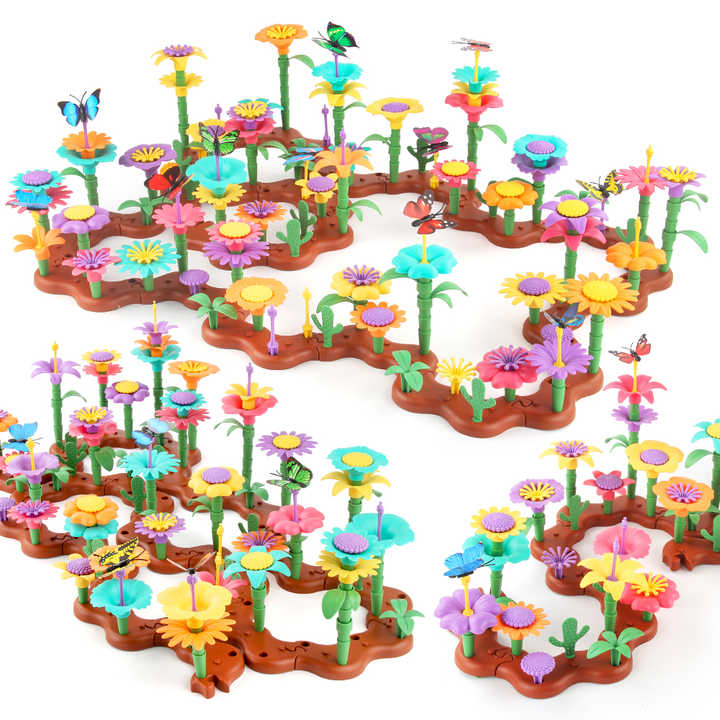 224pcs Flower Garden Building Toy Set - 3+ Years