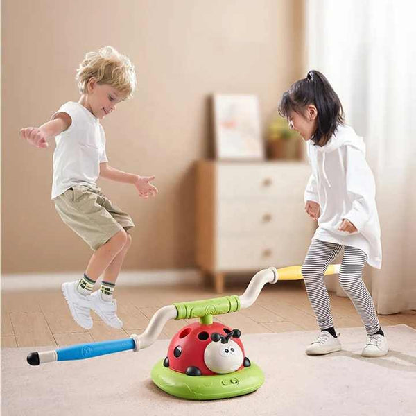 3 in 1 Musical Jump, Ring Toss Game, Rocket Launcher for Kids Outdoor Toys, Garden Games for Ages 1-5 With Remote Control, Toddler Outdoor Games for Boys Girls Gifts