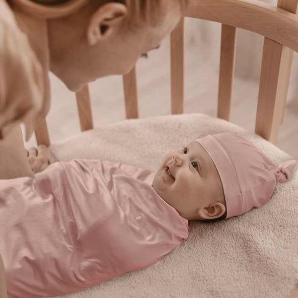 Pink Newborn Baby Swaddle Blanket with hat – 0-3 months Receiving Blanket Set